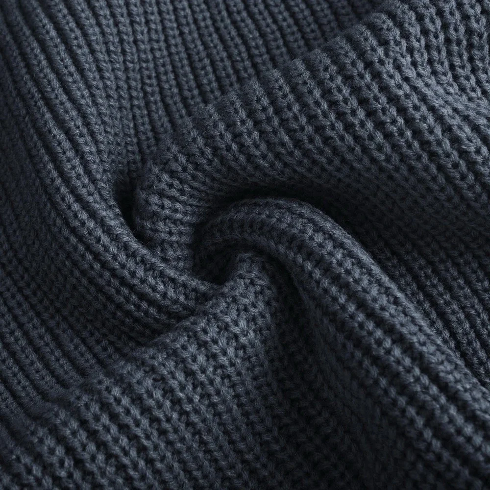 Taoliyuan Mens Pullover Sweater Winter Ribbed Knitted Color Comfort One Size